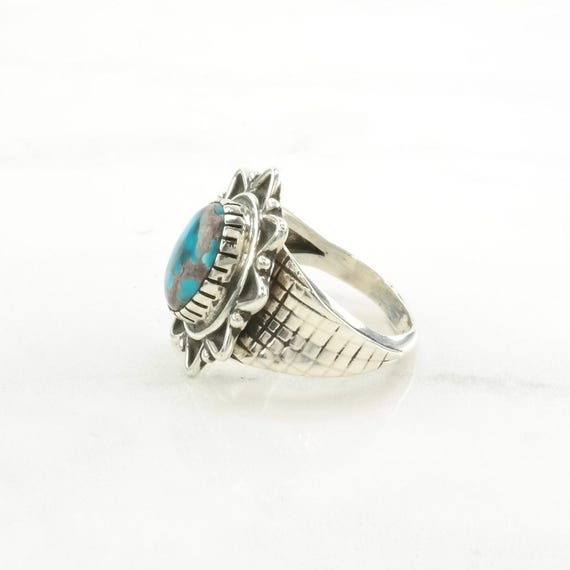 Darrell Cadman Silver Ring High Grade, Turquoise … - image 6