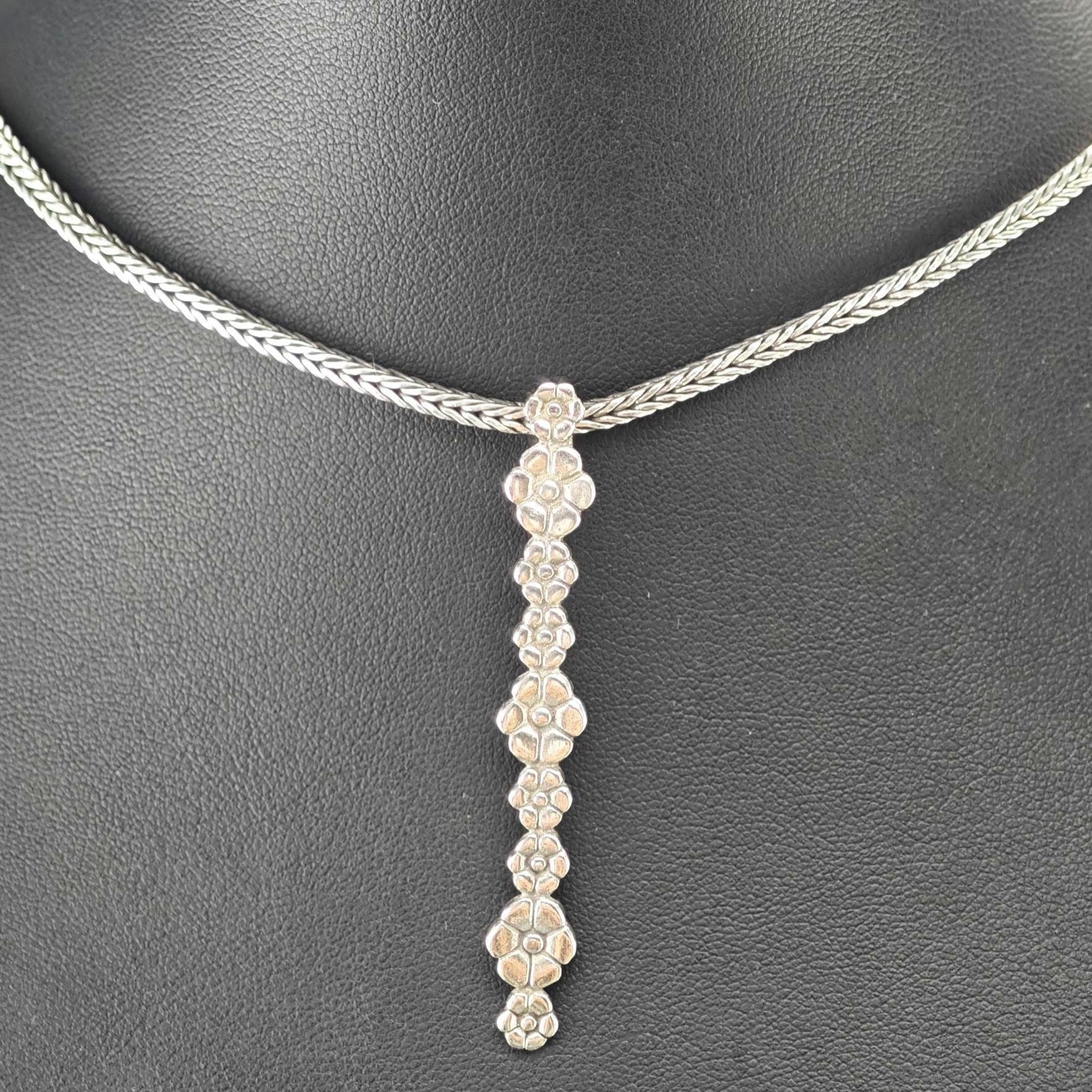 Lois Hill Sterling Silver Flower Necklace - Etsy