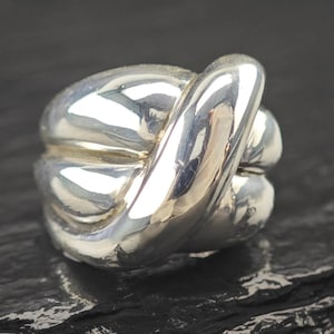 Charles Krypell Abstract Dome Ring Sterling Silver Sz 5 1/4