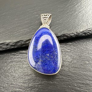 Vintage Lapis Lazuli Sterling Silver Pendant
