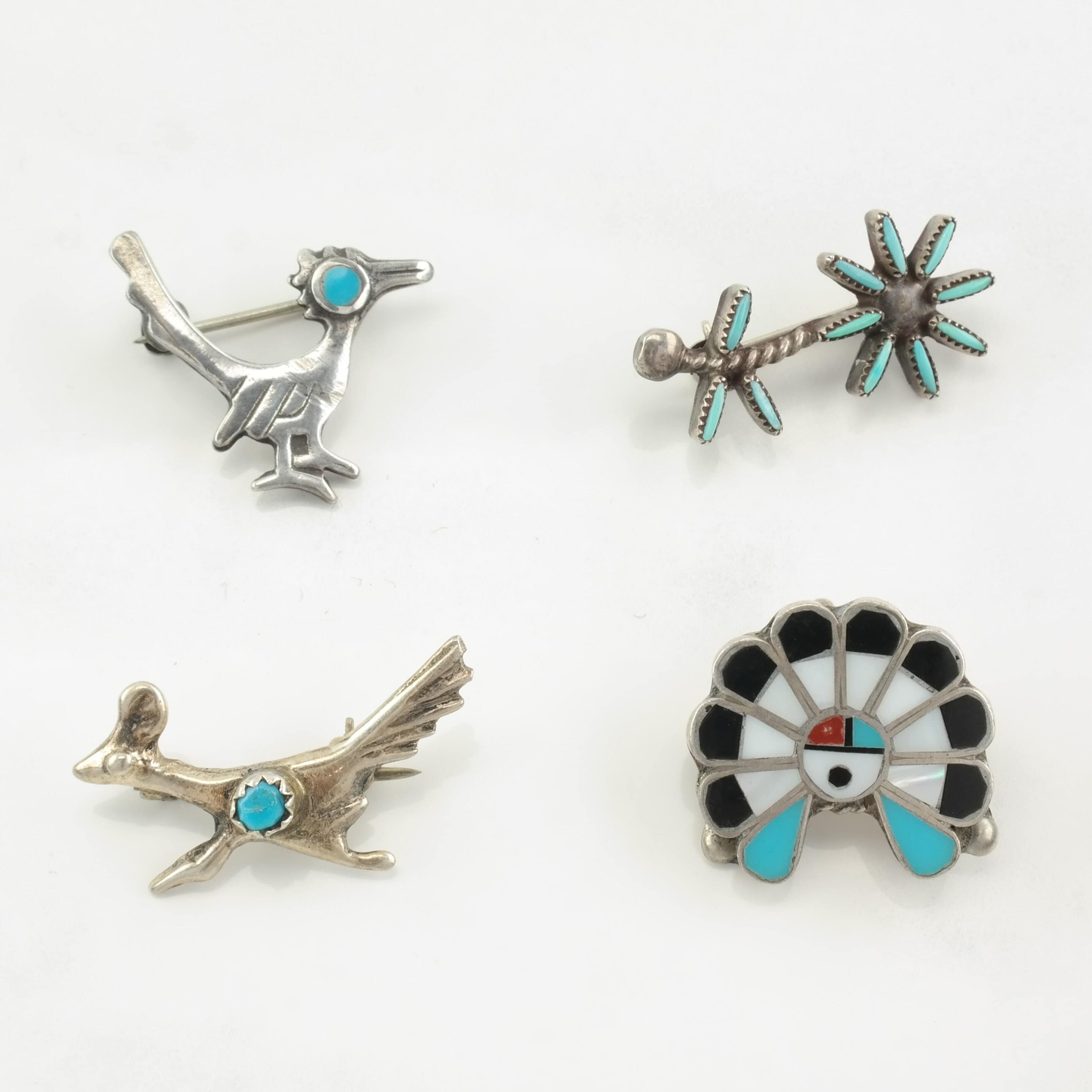Zuni Inlay Roadrunner Pendant - Etsy