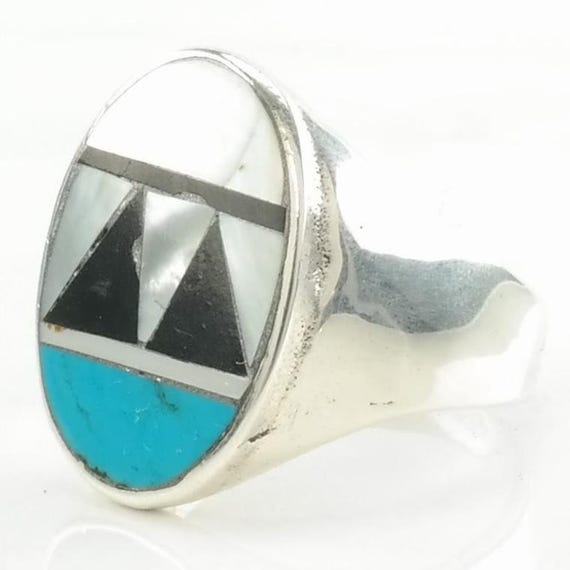Sterling Silver Statement Ring: Native American I… - image 5