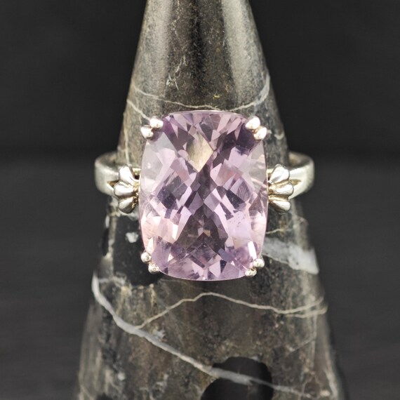 Amethyst Statement Ring: Large Square Cut - Sterl… - image 10