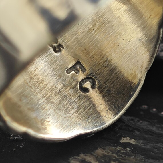 Native American Eagle Block Turquoise Ring Sterli… - image 10