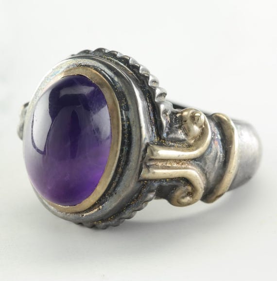 Native American Jewelry Towers Of Amethyst Sterling Silver Stamped Ring Native American Jewelry Towers Of Amethyst Sterling Silver Stamped Ring