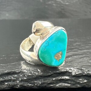 Vintage Southwest Silver Ring Turquoise Size 5