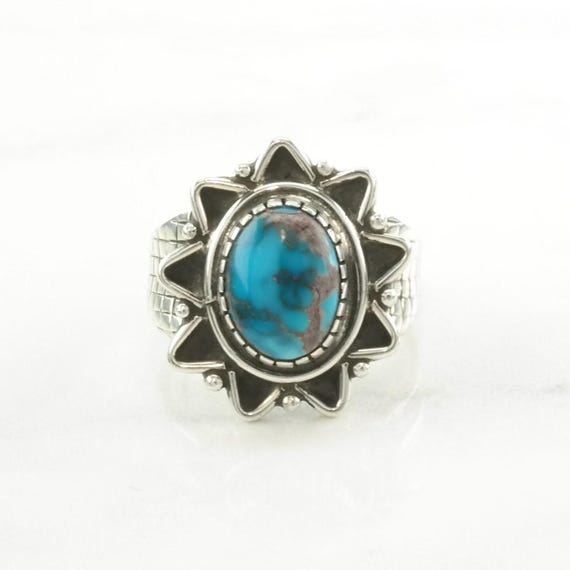 Darrell Cadman Silver Ring High Grade, Turquoise … - image 4