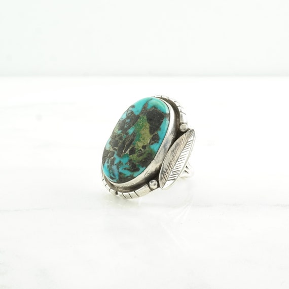 Vintage Hopi Sterling Silver Ring, Turquoise Feat… - image 5