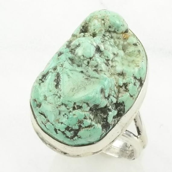 Turquoise Statement Ring: Light Blue Stone - Ster… - image 5