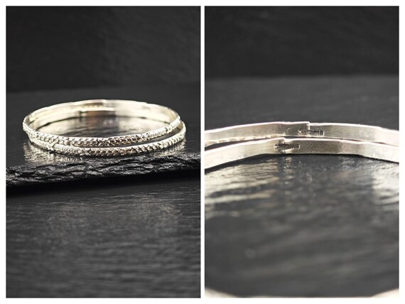 Choice of Stackable Repousse, Bangle Bracelet Ste… - image 6