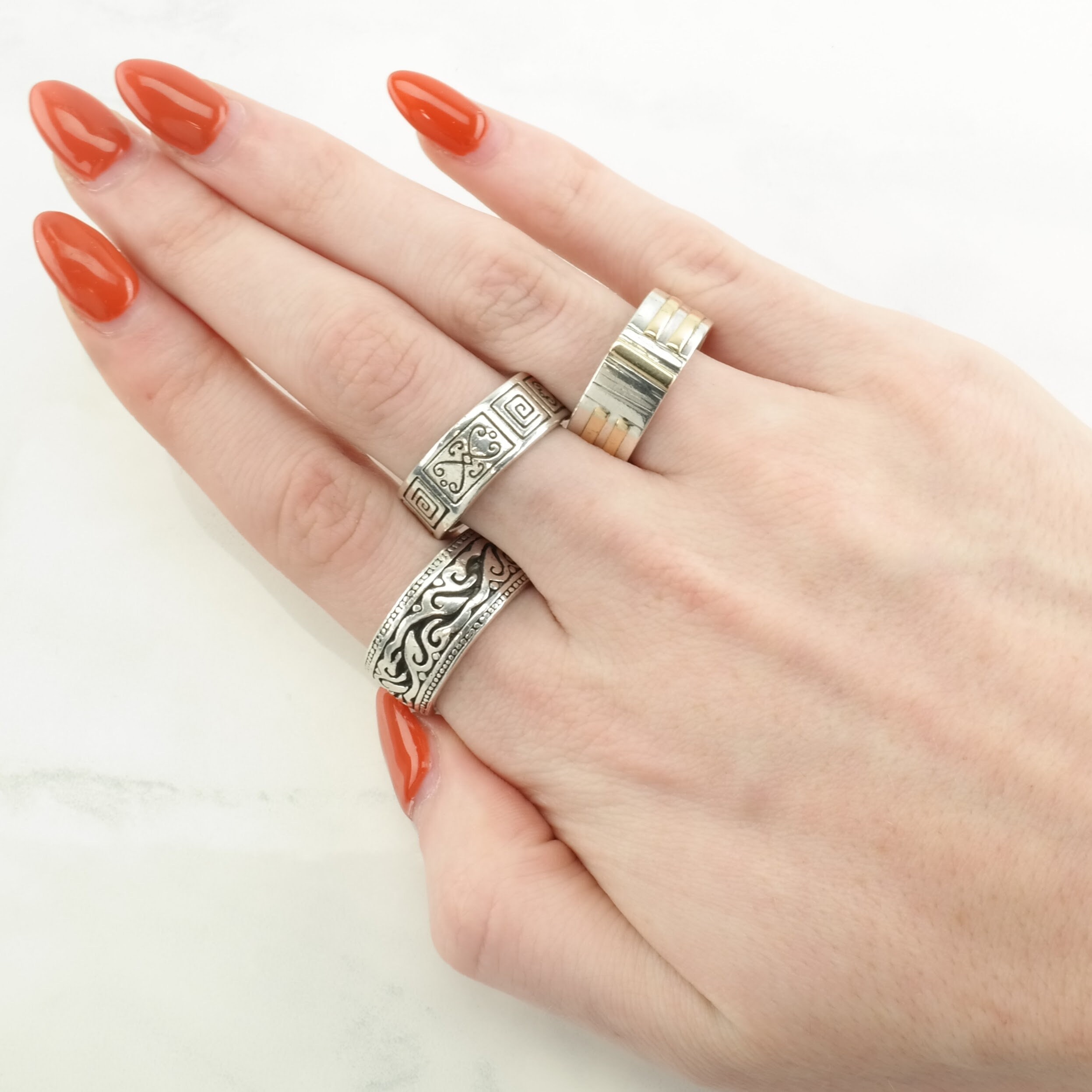 シルバー 925 ウェーブ デザイン　ヴィンテージリング vintage silver925 wave design ring 11号