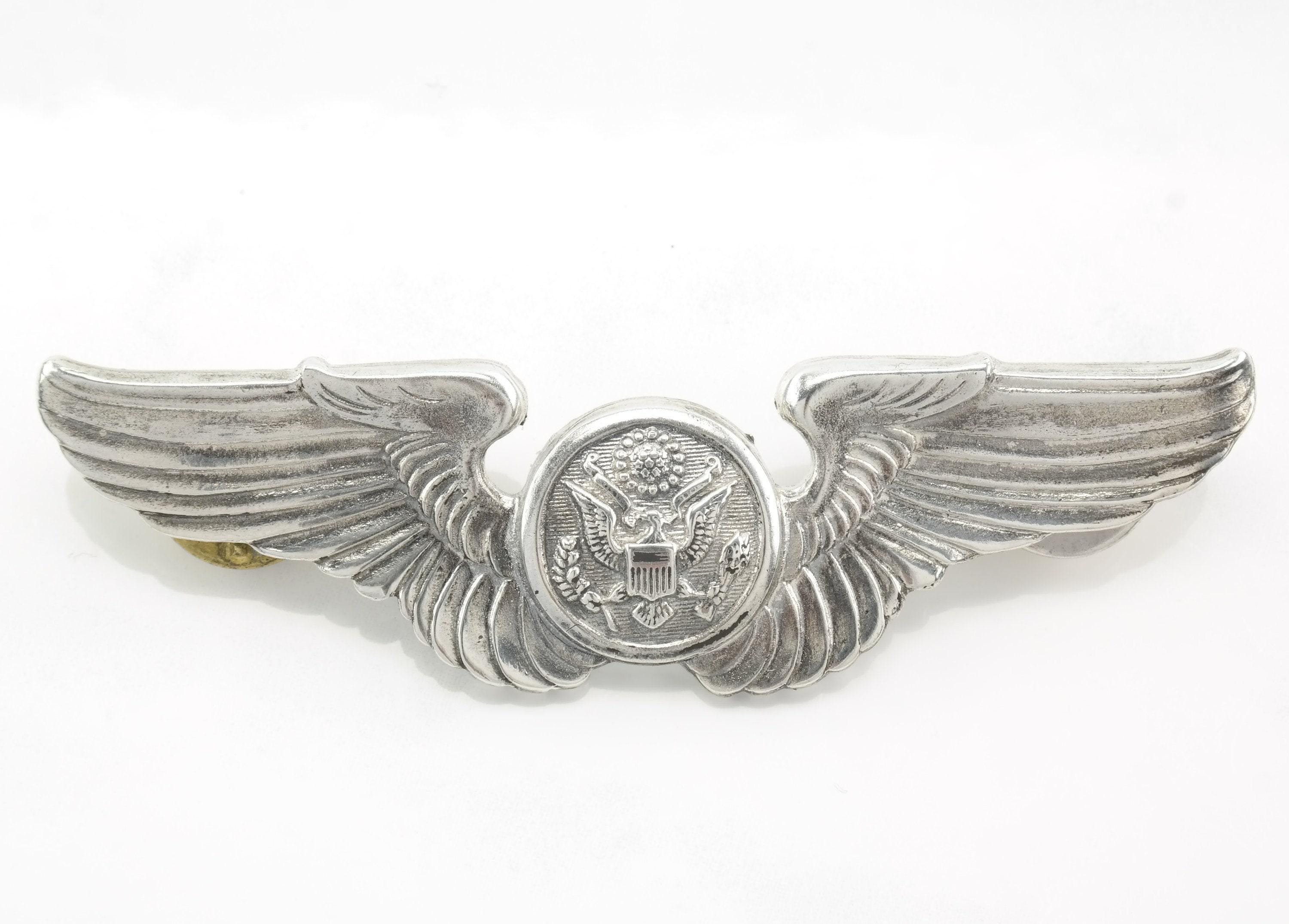 Silver Brooch Army Air Force U.S. WWII Aircrew Wings Sterling - Etsy