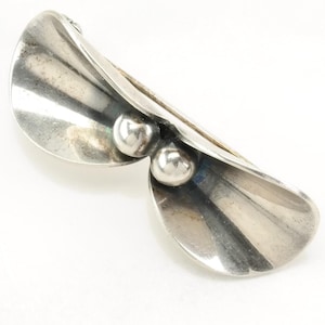 Vintage N.E. From Sterling Silver Brooch Modernist Floral
