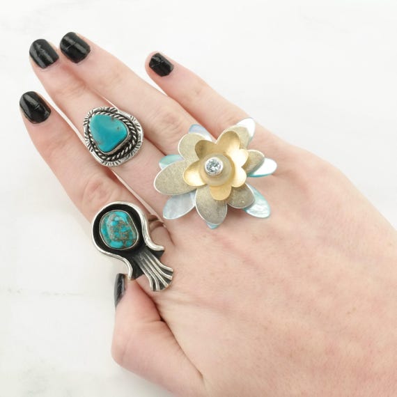 Native American Silver Ring:  High Grade, Spiderw… - image 2