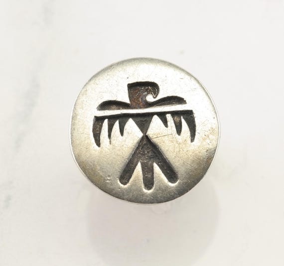 Native American Silver Ring Overlay Eagle Sterlin… - image 6
