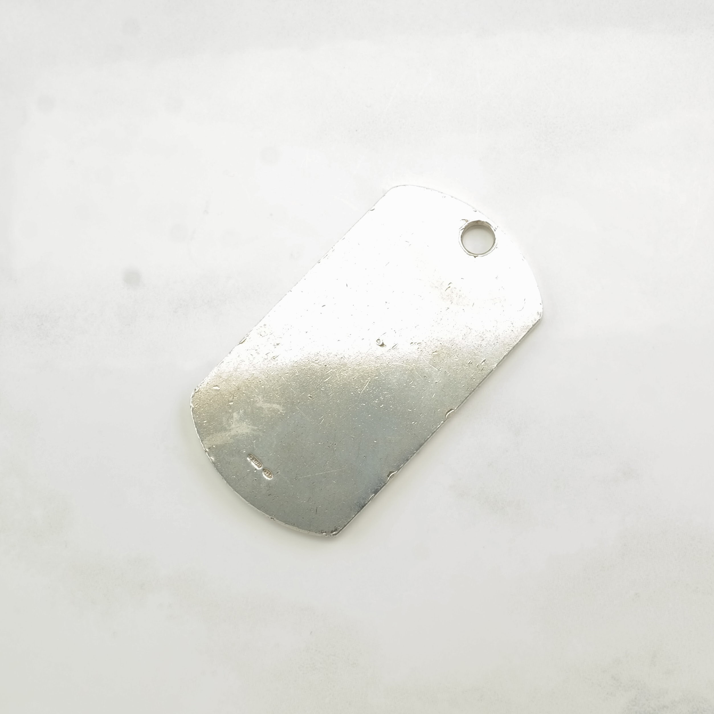 Vintage Gucci Dog Tag Sterling Silver Pendant - Etsy