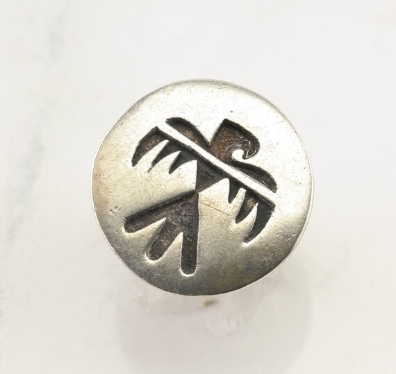 Native American Silver Ring Overlay Eagle Sterlin… - image 7