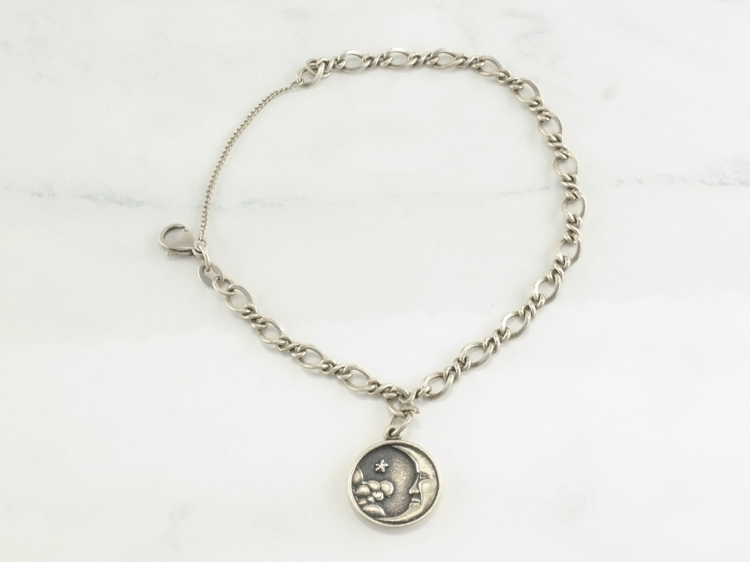 James Avery Celestial Moon Sterling Silver link Bracelet