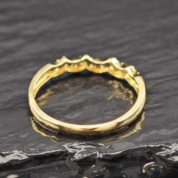 Stackable Gold Plated Ring Sterling Silver Sz 10 - image 6