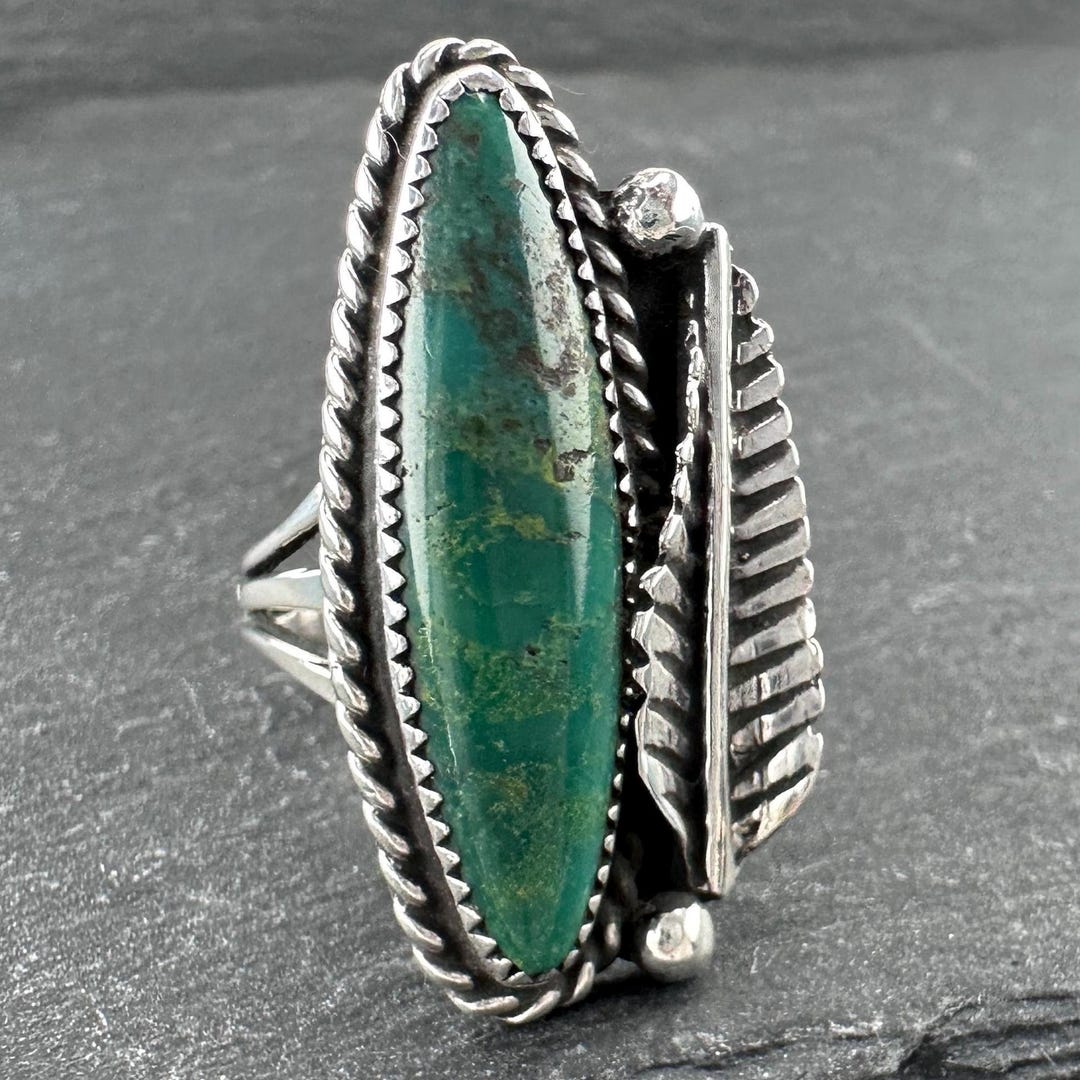 Native American Turquoise Ring - Sterling Silver, Size 7 - Etsy