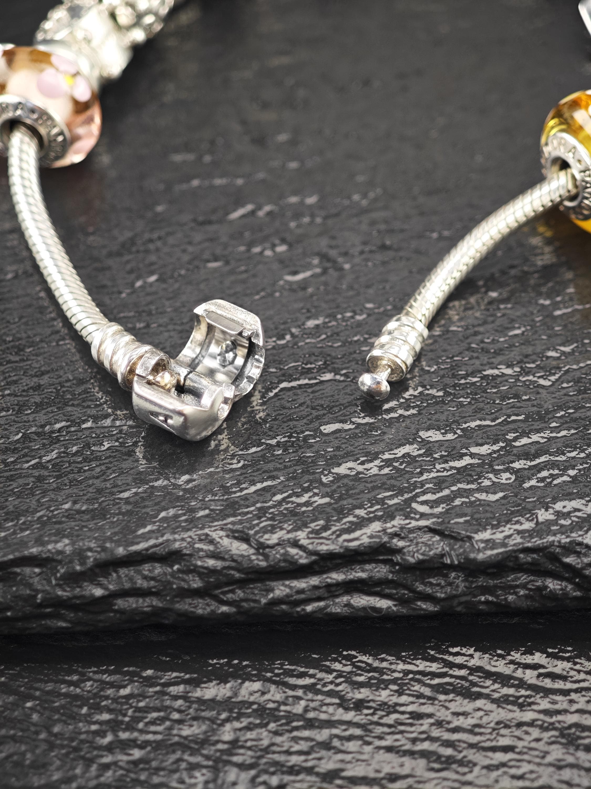 ヴィンテージ 19 パンドラ チャームブレスレット スターリングシルバー