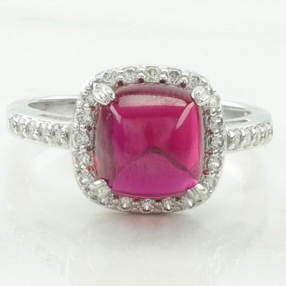 Pink Ruby Elegant Statement Ring: Sterling Silver… - image 4