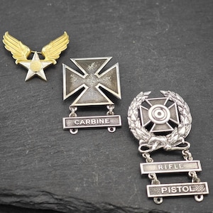Choice of Vintage WWII Brooches Sterling Silver