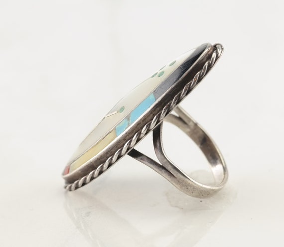 Vintage Native American Silver Ring Turquoise, MO… - image 6