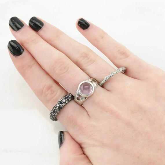 Amethyst Ring - Sterling Silver Solitaire Size 6 … - image 8