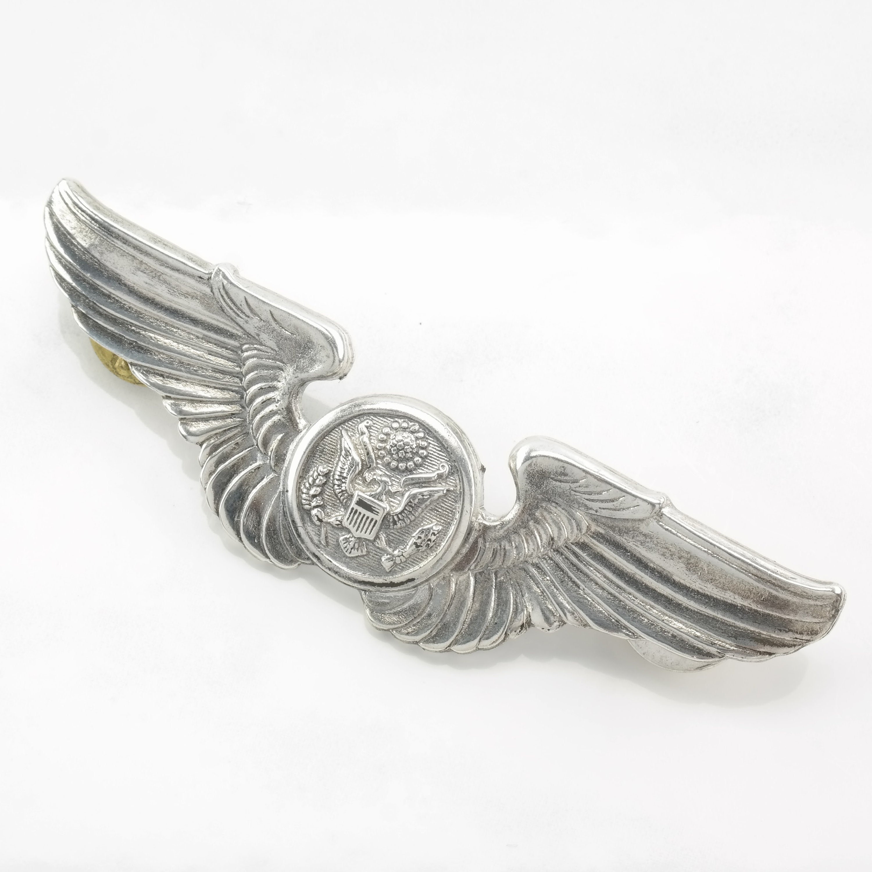 Silver Brooch Army Air Force U.S. WWII Pilot Wings Sterling Silver Brooch Army Air Force U.S. WWII Pilot Wings Sterling