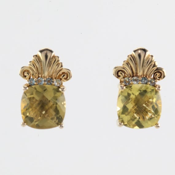 Sevan Sterling Silver Lemon Quartz, Topaz Earring… - image 7