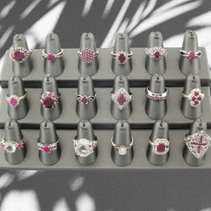 Choice Vintage Sterling Silver Ruby Ring Size 7