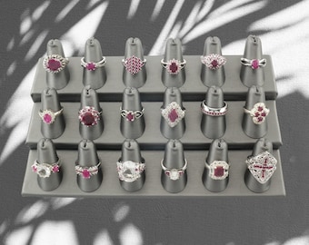 Choice Vintage Sterling Silver Ruby Ring Size 7