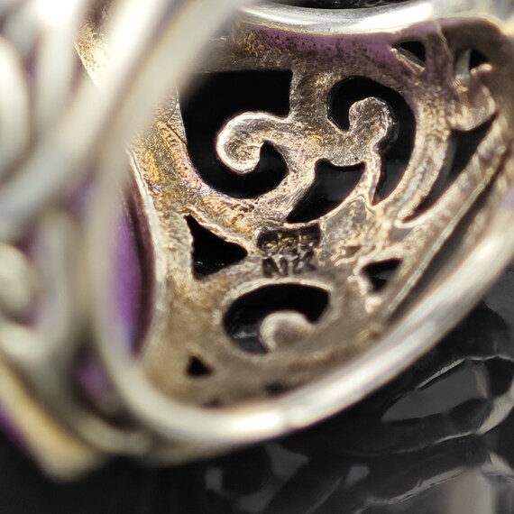 Purple Mojave Statement Ring - Sterling Silver Si… - image 8