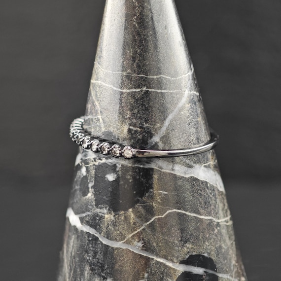 Black Ruthenium-Plated Stackable Ring Sterling Si… - image 10