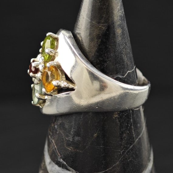 Gemstone Ring: Sterling Silver with Multicolor St… - image 10