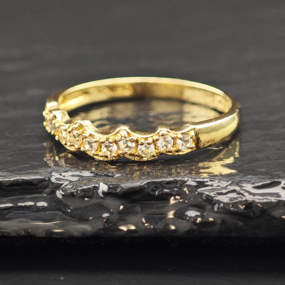 Stackable Gold Plated Ring Sterling Silver Sz 10 - image 4