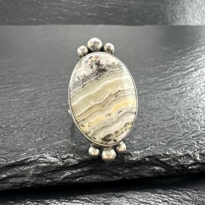 Vintage Southwest Silver Ring Jasper Sterling Size 5 1/2