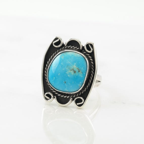 Turquoise Ring: Native American Design, Sterling … - image 9