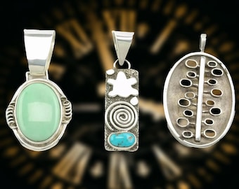 Choice of Southwest Turquoise Sterling Silver Pendant