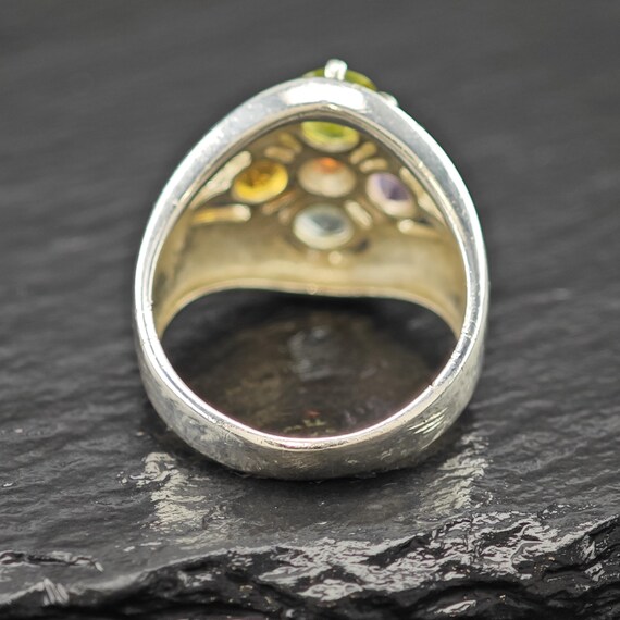Gemstone Ring: Sterling Silver with Multicolor St… - image 5