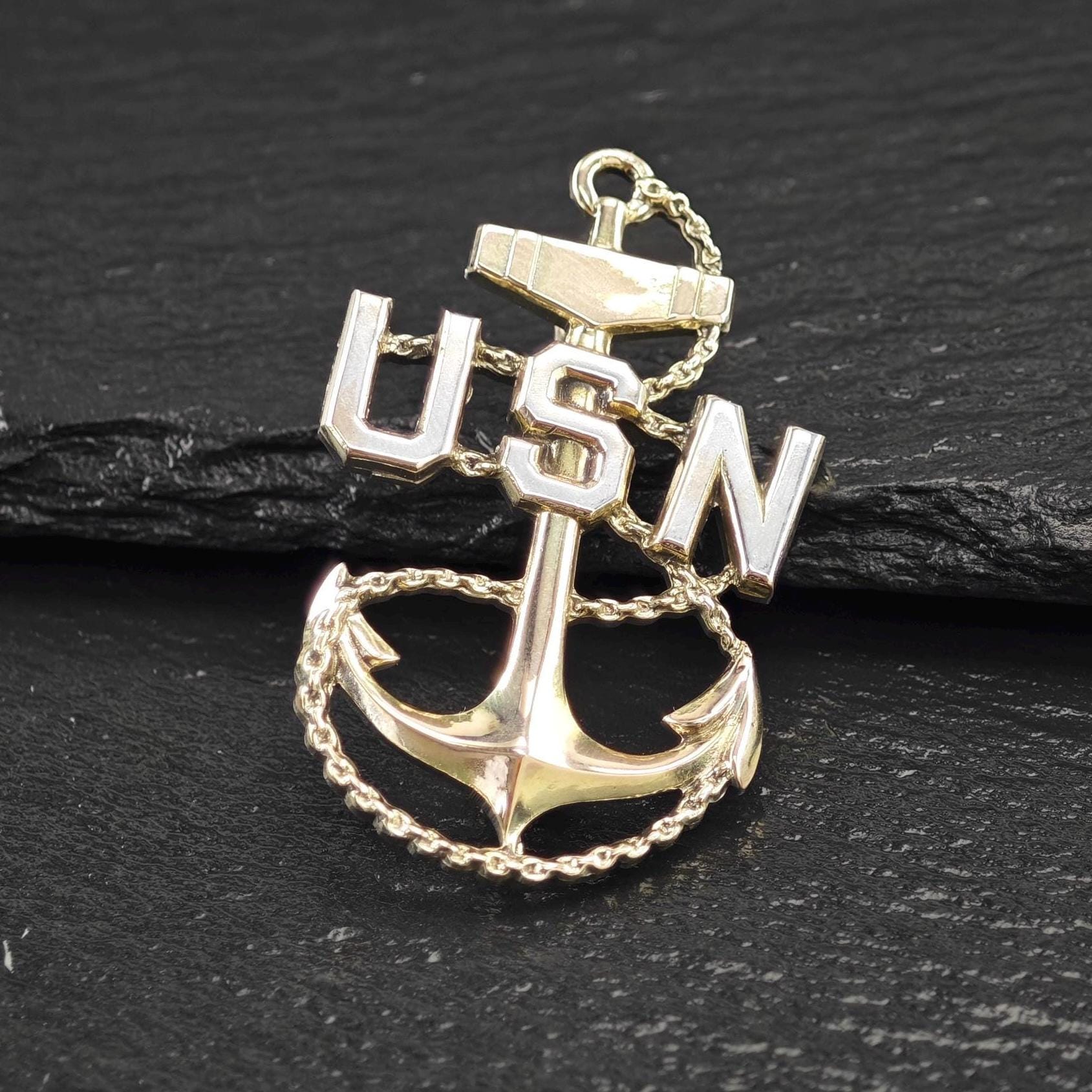 ★１９４０年代＊アメリカ軍＊海兵隊９２５銀製ブローチ（実物） ☆1940年代＊アメリカ軍＊海軍＊ブローチ（実物）