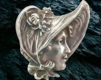 Jugendstil Brosche Gebrüder Gebrüder Sterling Silber