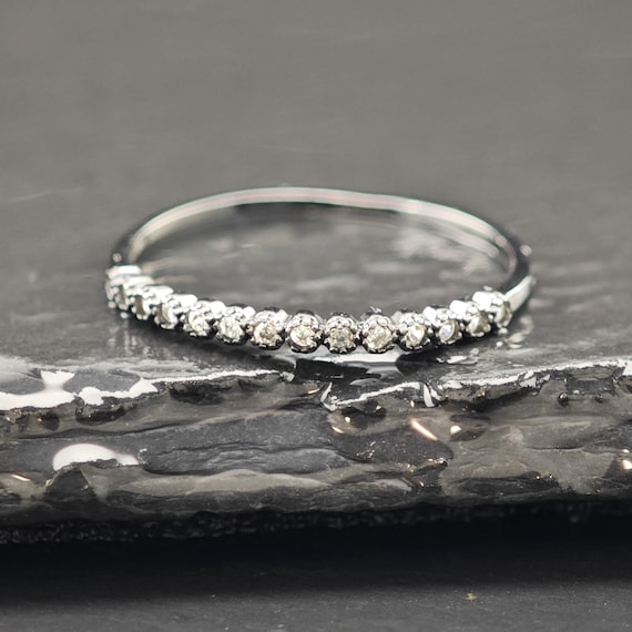 Black Ruthenium-Plated Stackable Ring Sterling Si… - image 1