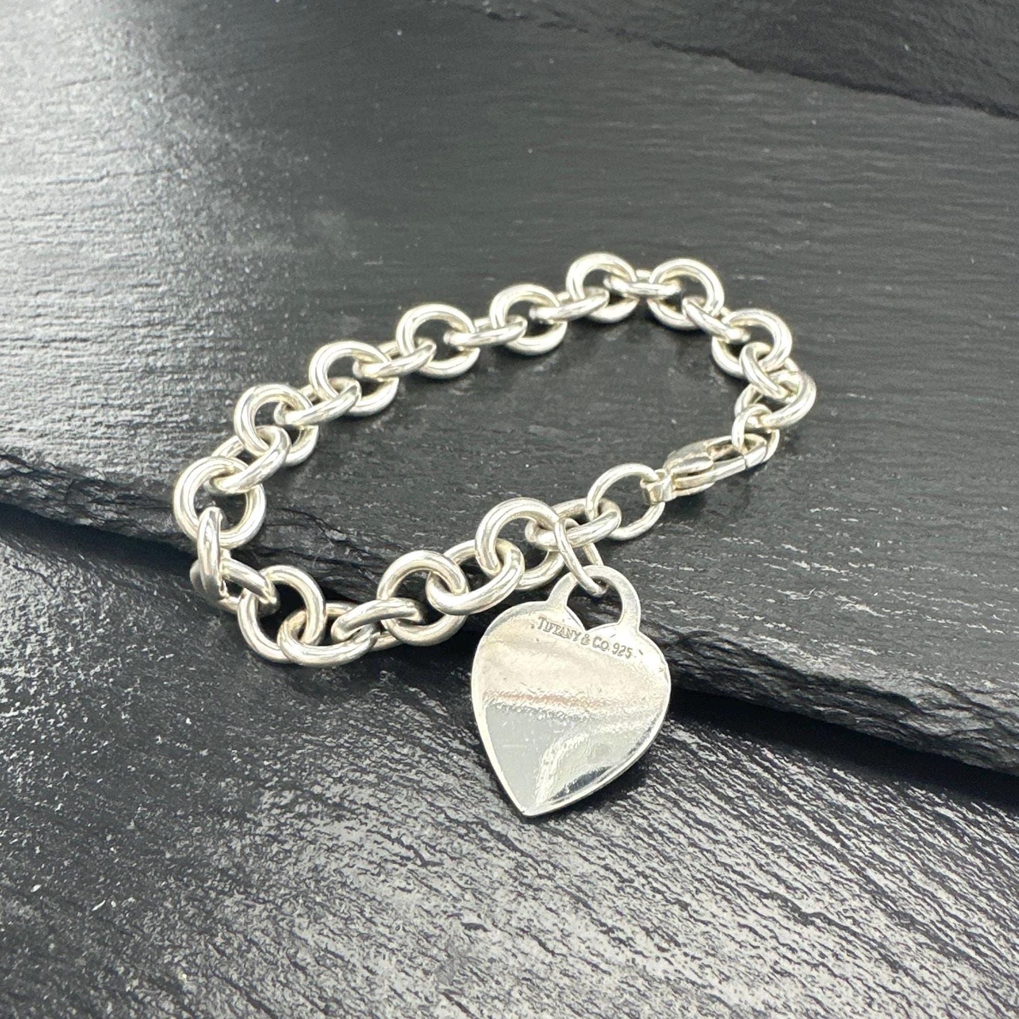 Tiffany & Co. Heart Link Bracelet 18K Gold 750 ＆ Sterling