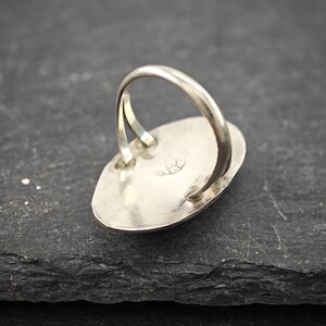 Vintage Sterling Silver Turquoise Shadowbox Ring image 5
