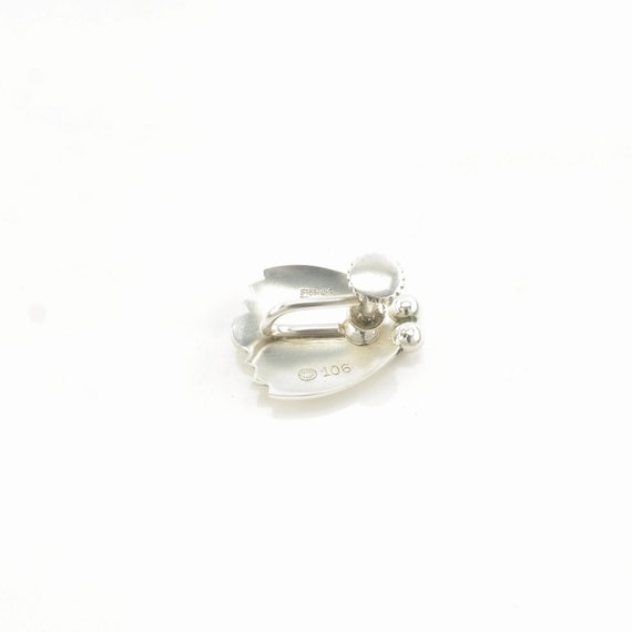 Vintage Sterling Silver Screw back Earrings Georg… - image 6