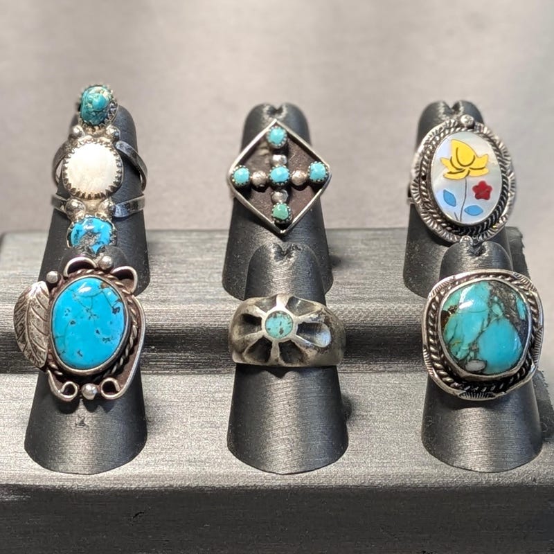 Tiny Vintage Turquoise Ring main image 0
