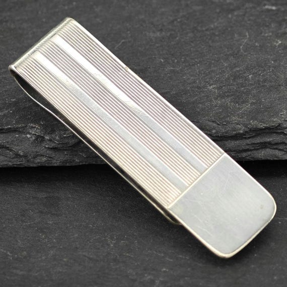 Vintage Sterling Silver Money Clip - Etsy