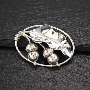 Georg Jensen 105, Acorn Brooch Sterling Silver